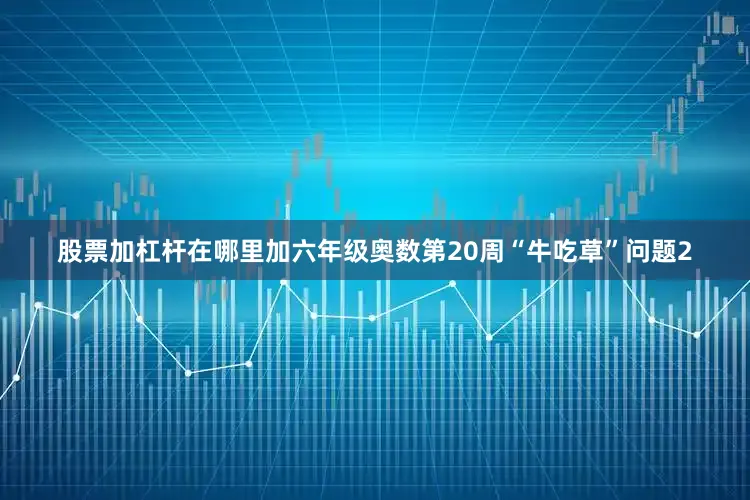 股票加杠杆在哪里加六年级奥数第20周“牛吃草”问题2